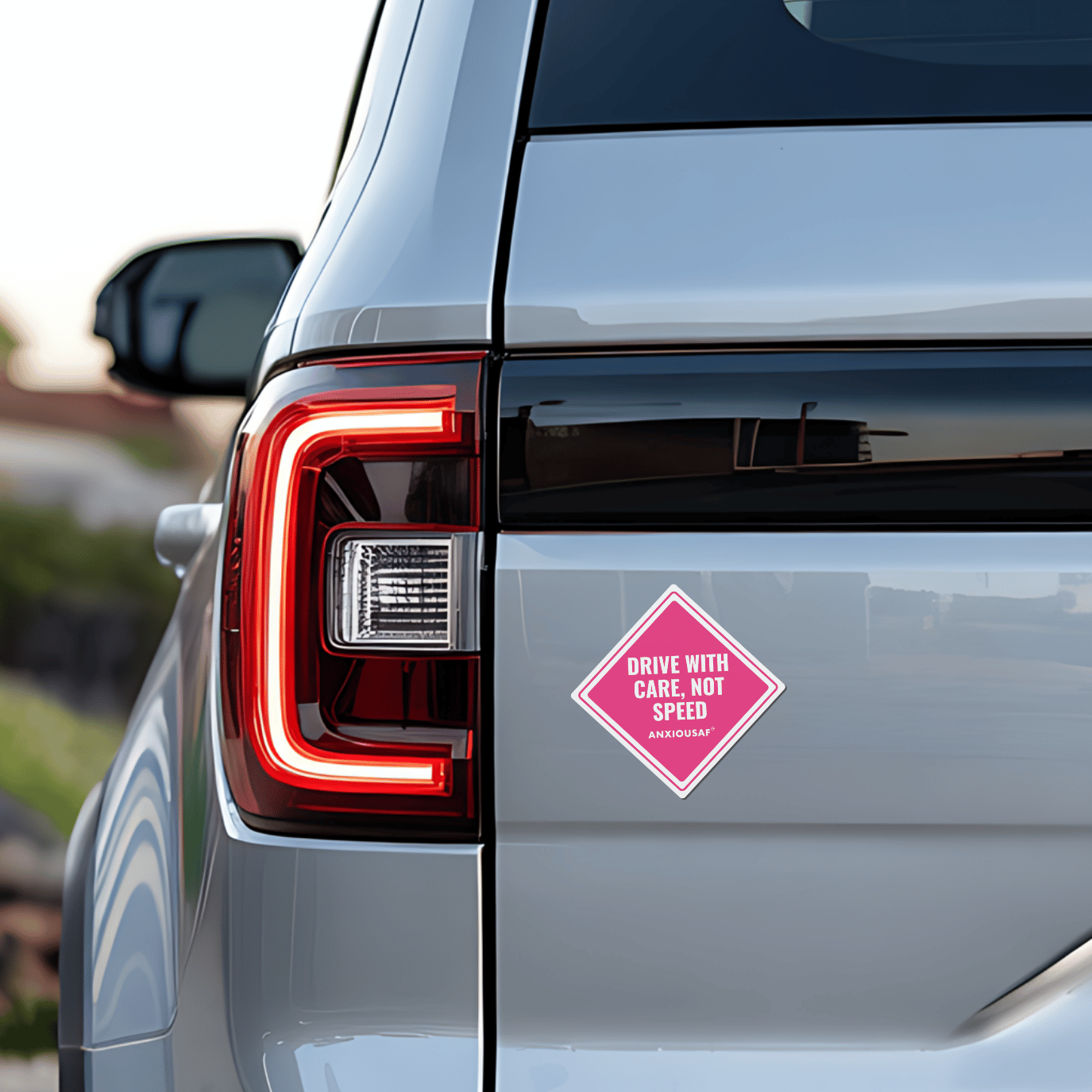 Drive With Care, Not Speed Sticker