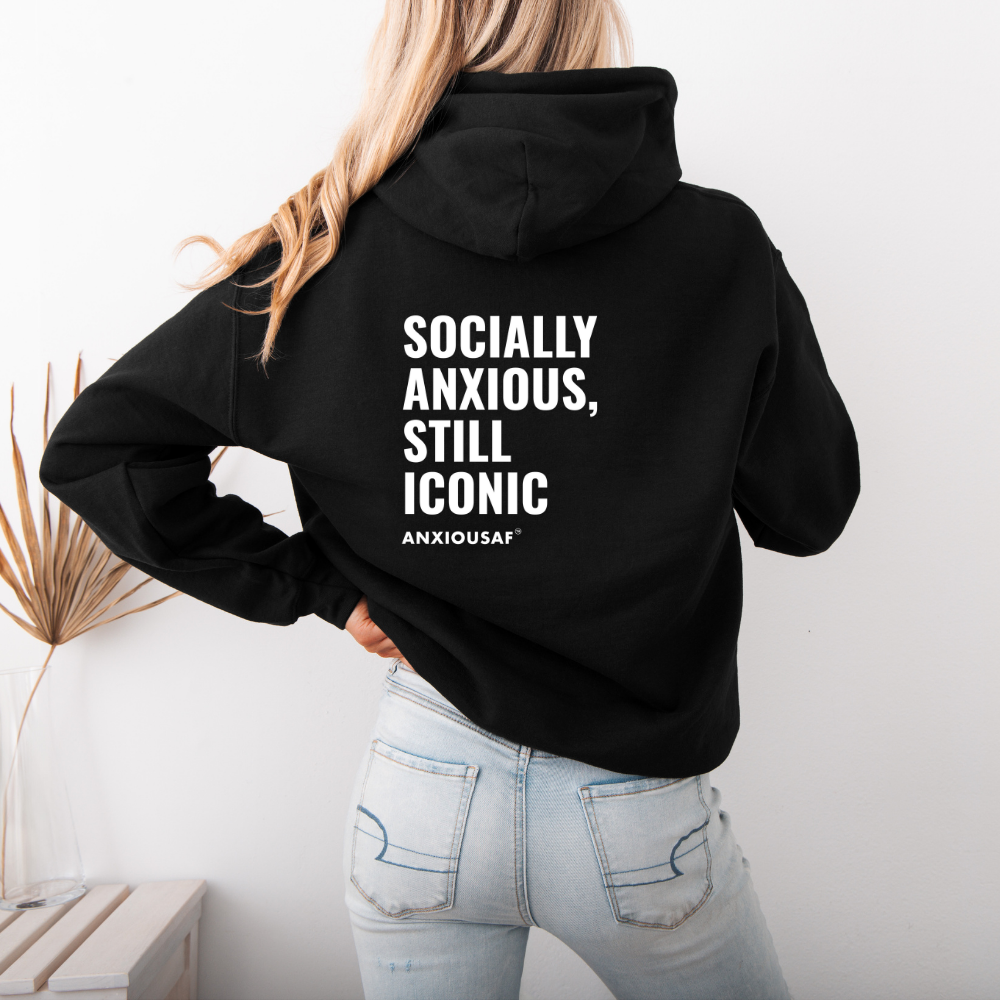 Socially Anxious White Hoodie