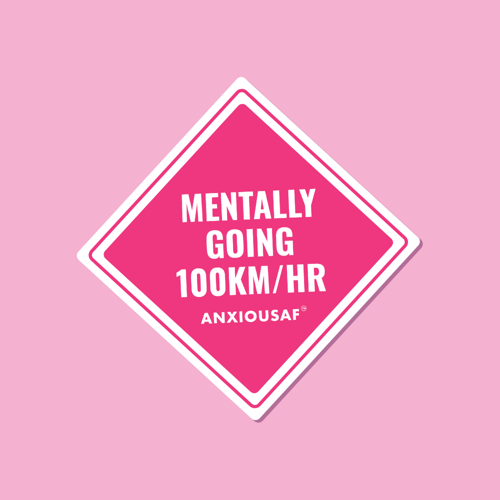 Mentally Going 100km/hr Diamond Sticker