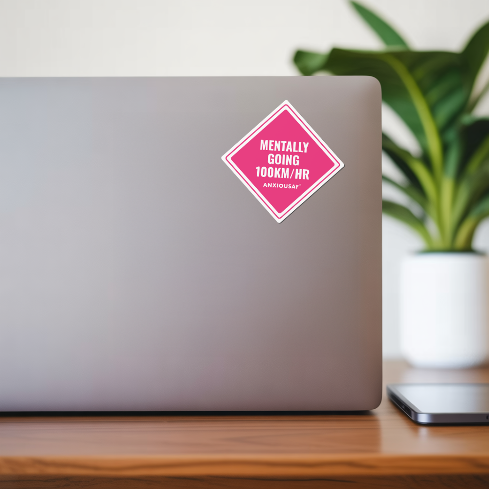 Mentally Going 100km/hr Diamond Sticker