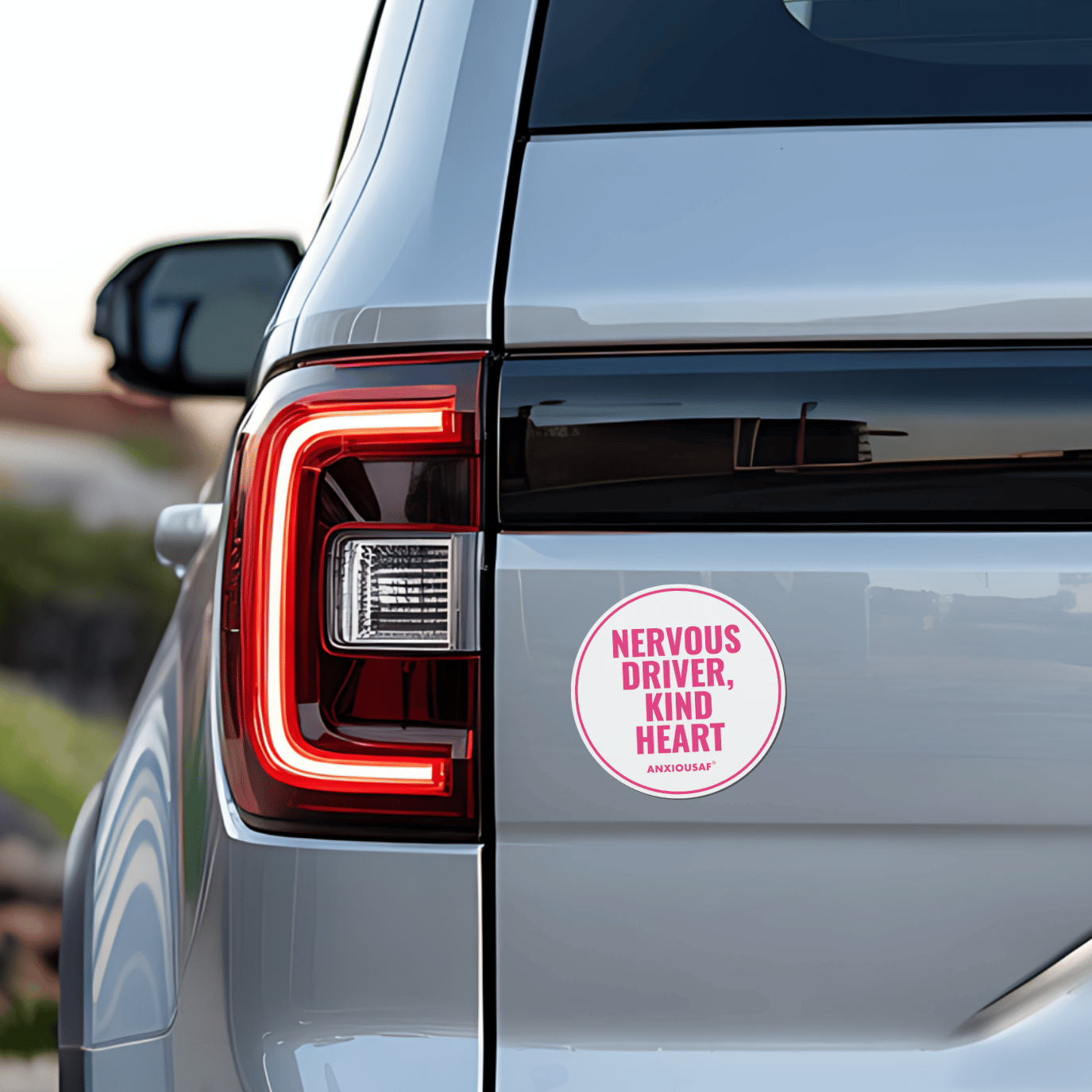 Nervous Driver, Kind Heart Sticker (Round)