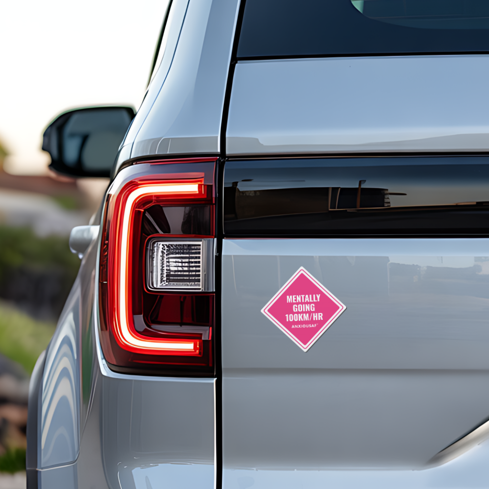 Mentally Going 100km/hr Diamond Sticker