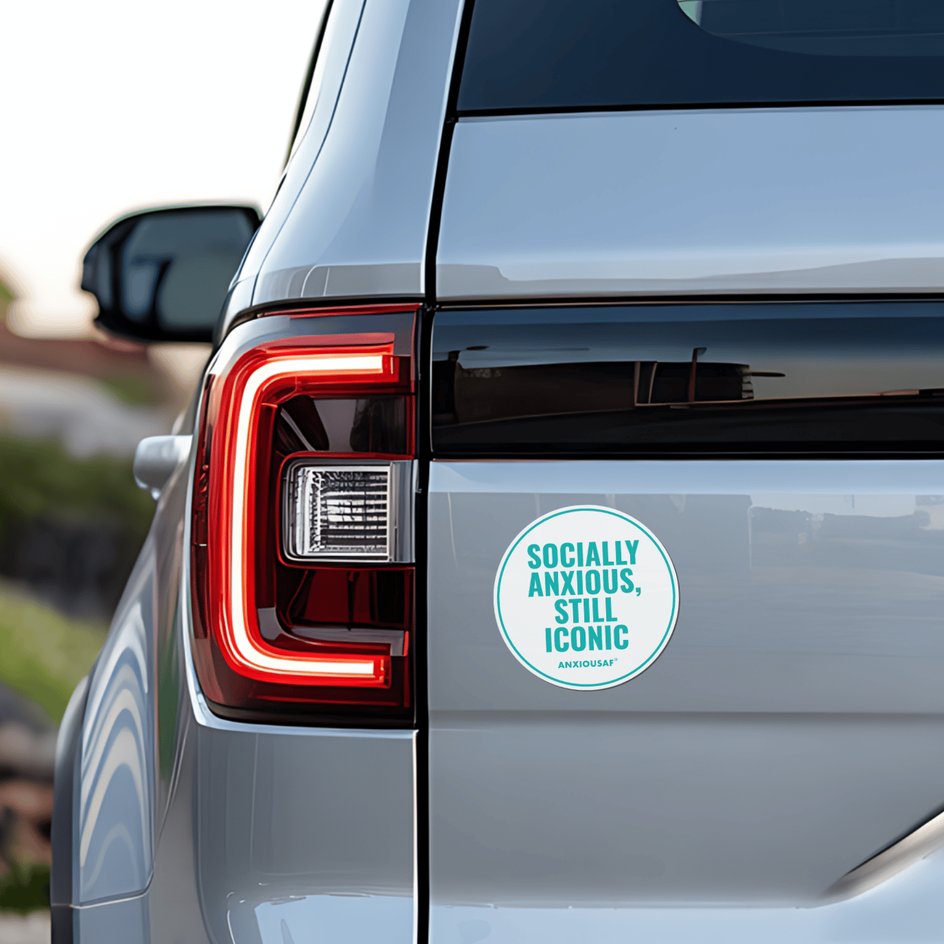 Socially Anxious, Still Iconic Sticker (Round)