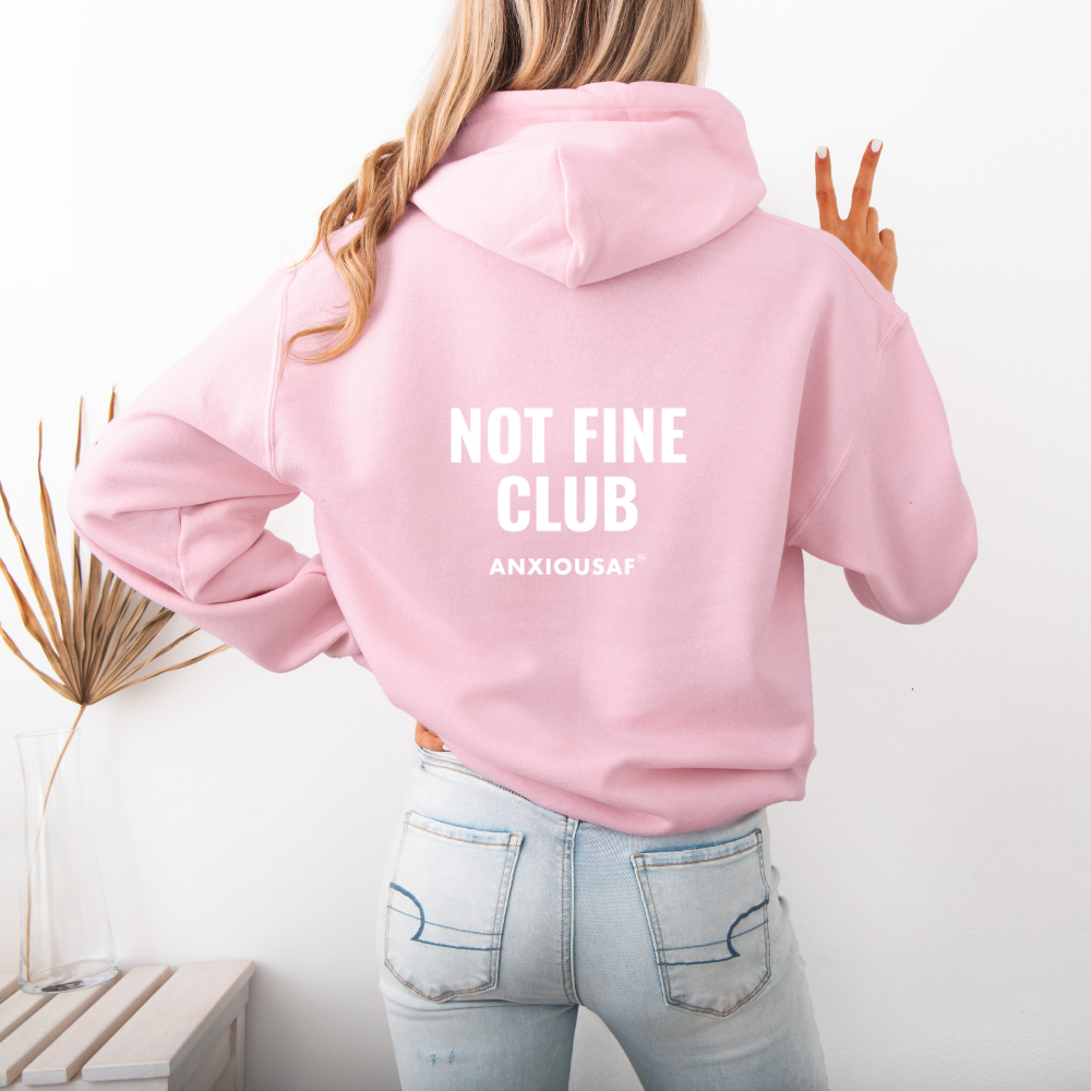 Not Fine Club White Hoodie