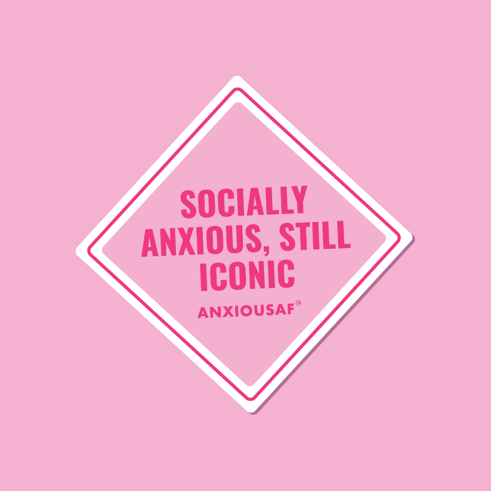 Socially Anxious, Still Iconic Sticker