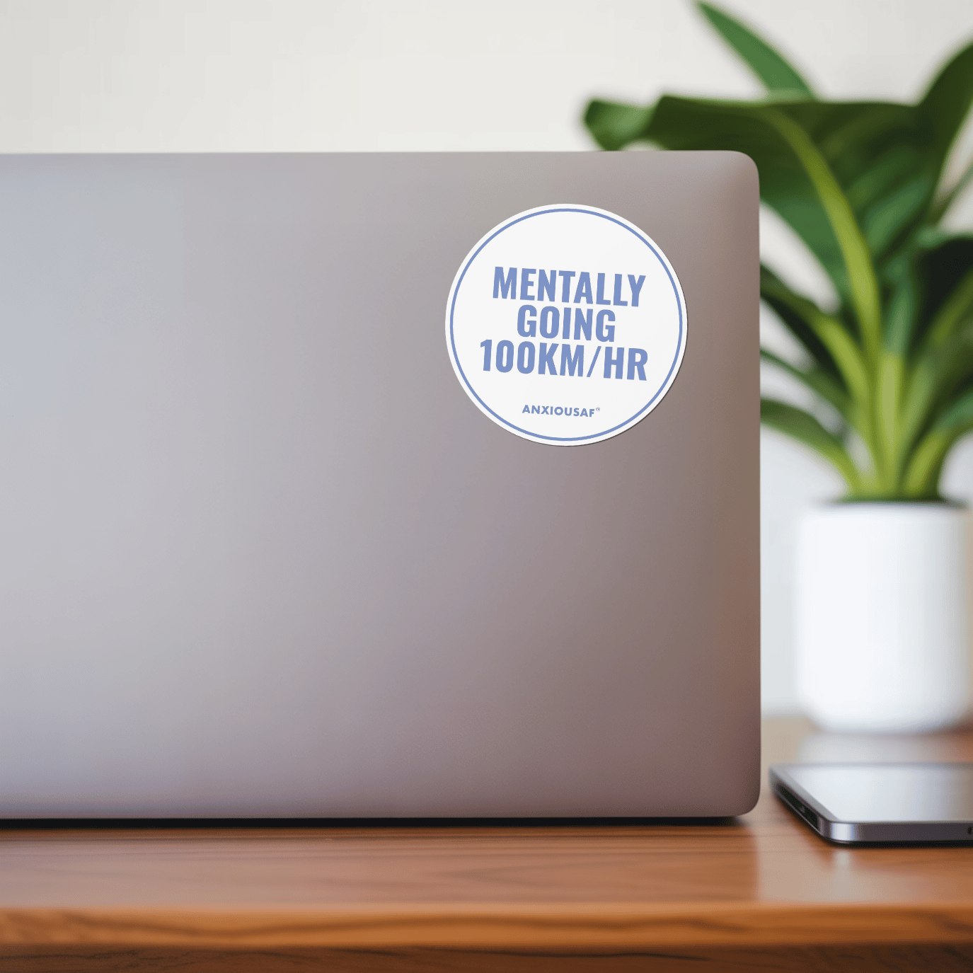 Mentally Going 100km/hr Sticker (Round)