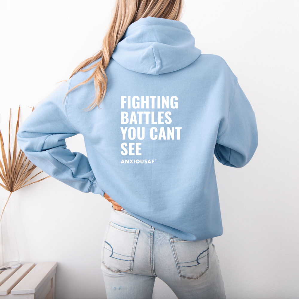 Fighting Battles White Hoodie