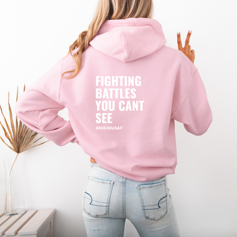 Fighting Battles White Hoodie