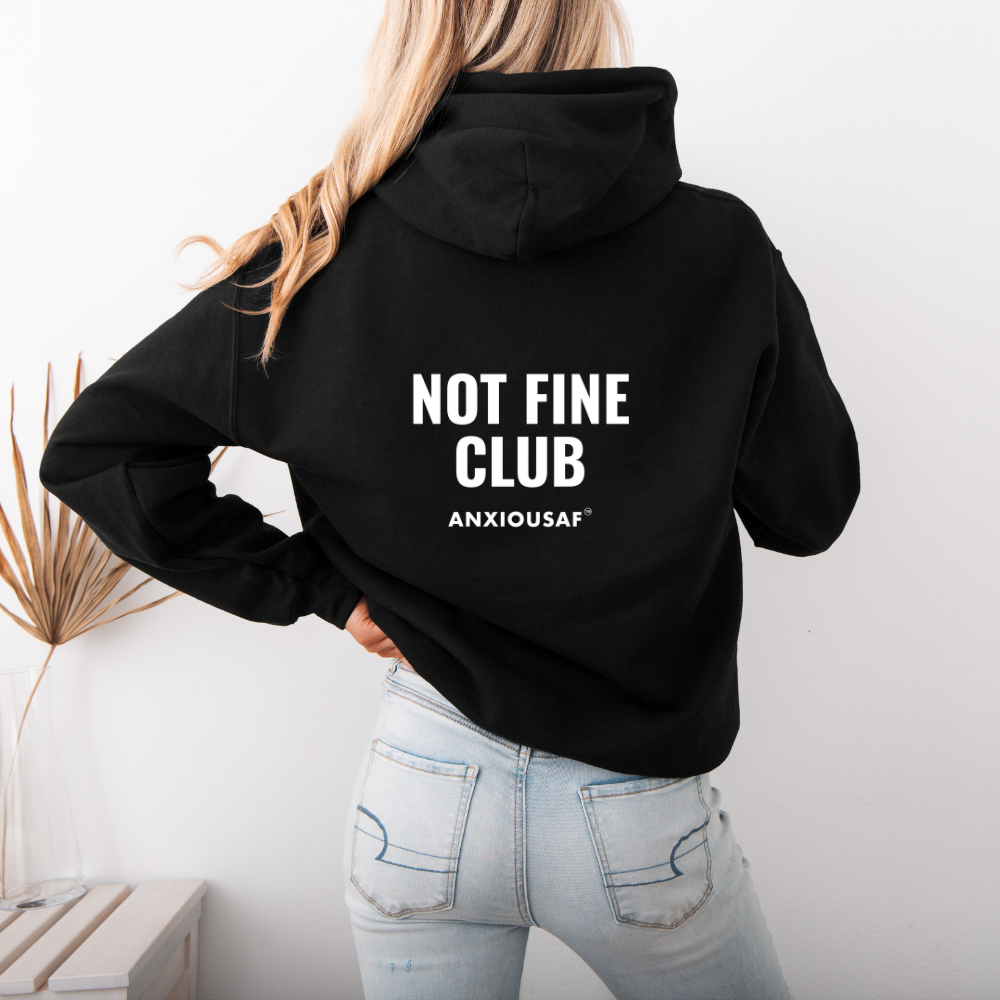 Not Fine Club White Hoodie